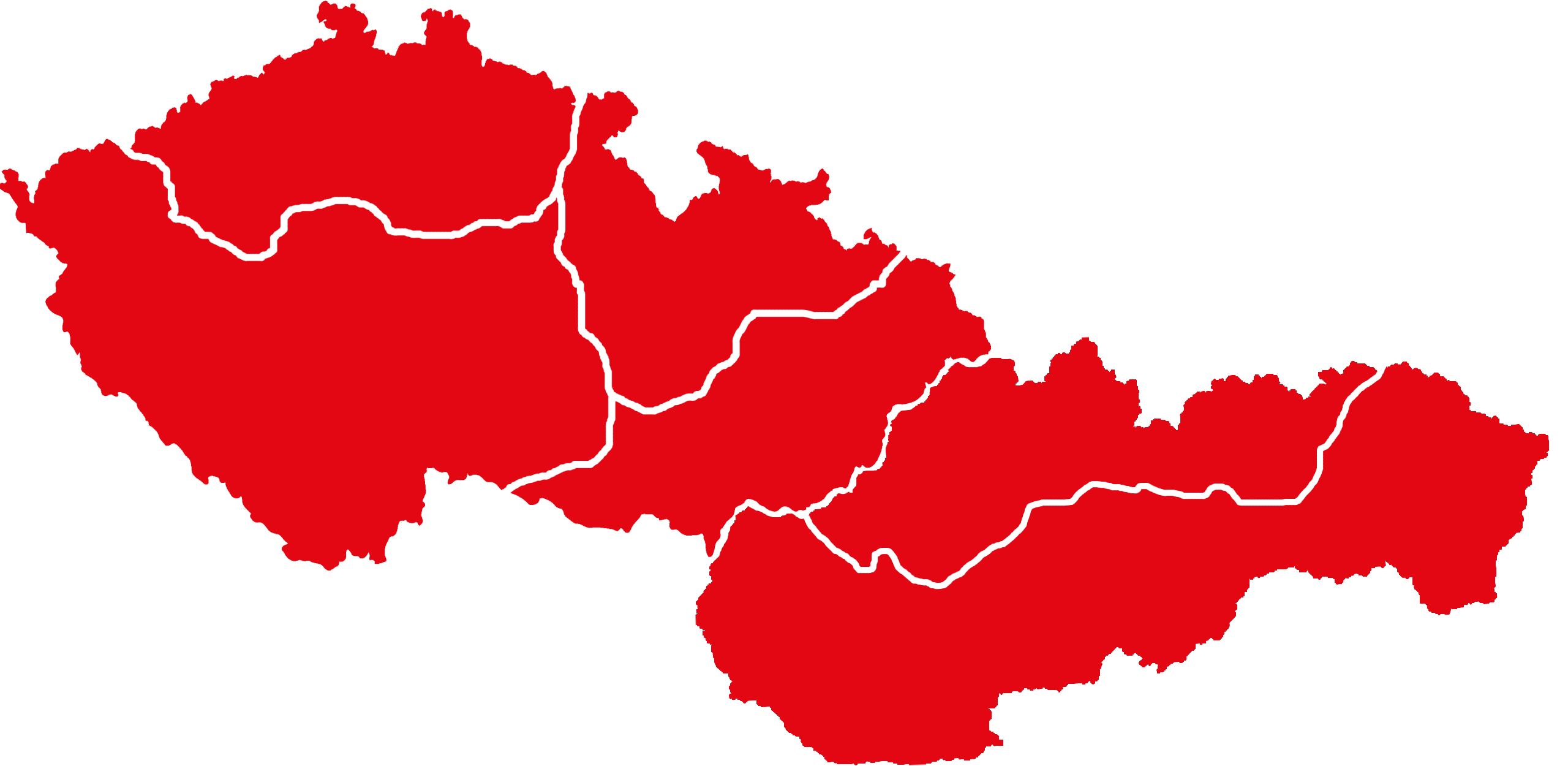 Mapa - Česká a Slovenská republika