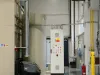 Wash booth control panel with high-pressure pressure washer