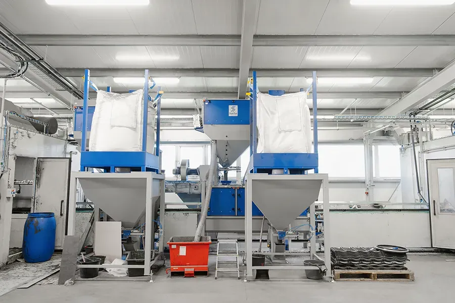 Dual basalt granule application station