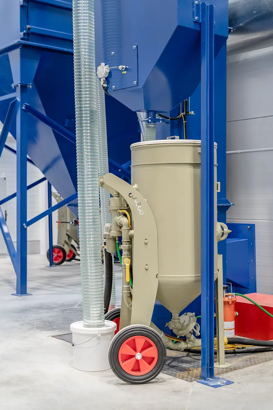 Blasting equipment close-up