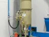 Abrasive blasting media storage hopper