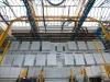 Parts hanging on conveyor