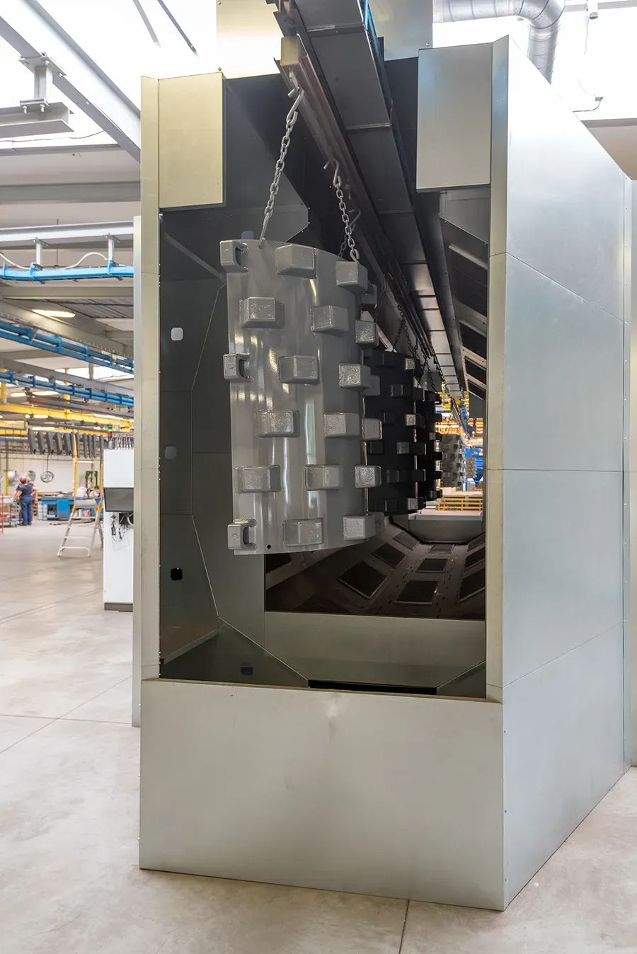 Part exiting infrared oven
