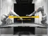 Dual robot wet coating booth