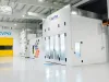 Outside view wet coating booths