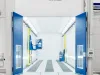 Coating booth front view