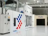Industrial wet coating line dual coating booths