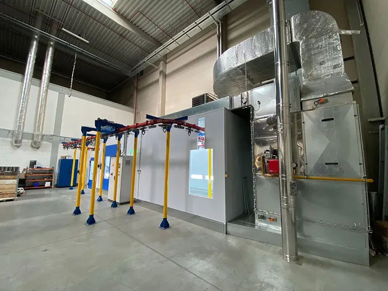 Liquid coating line side view