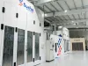 Dual wet coating booths with wash booth