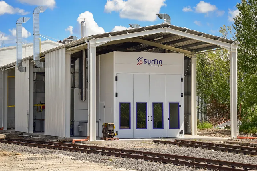 Dr\ing booth for freight wagons