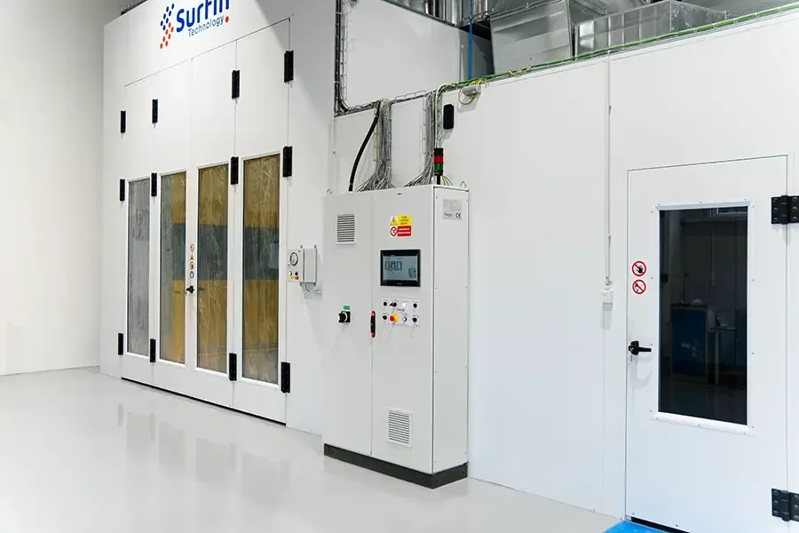 ESCO control system control panel in industrial wet coating booth
