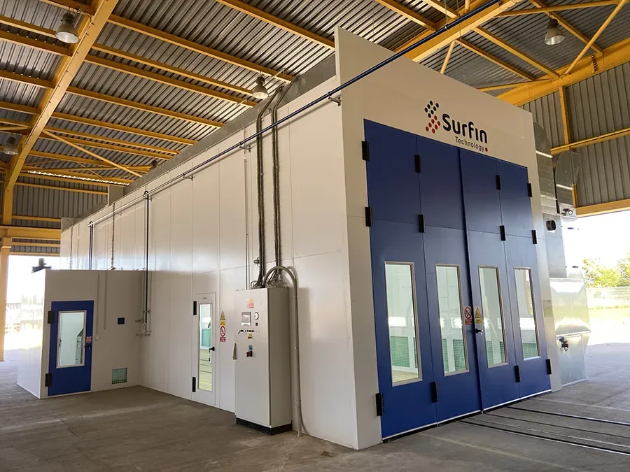 Outdoor coating booth