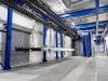 Automatic coating line flash-off zone
