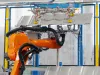 Robotic suction-based hanging station