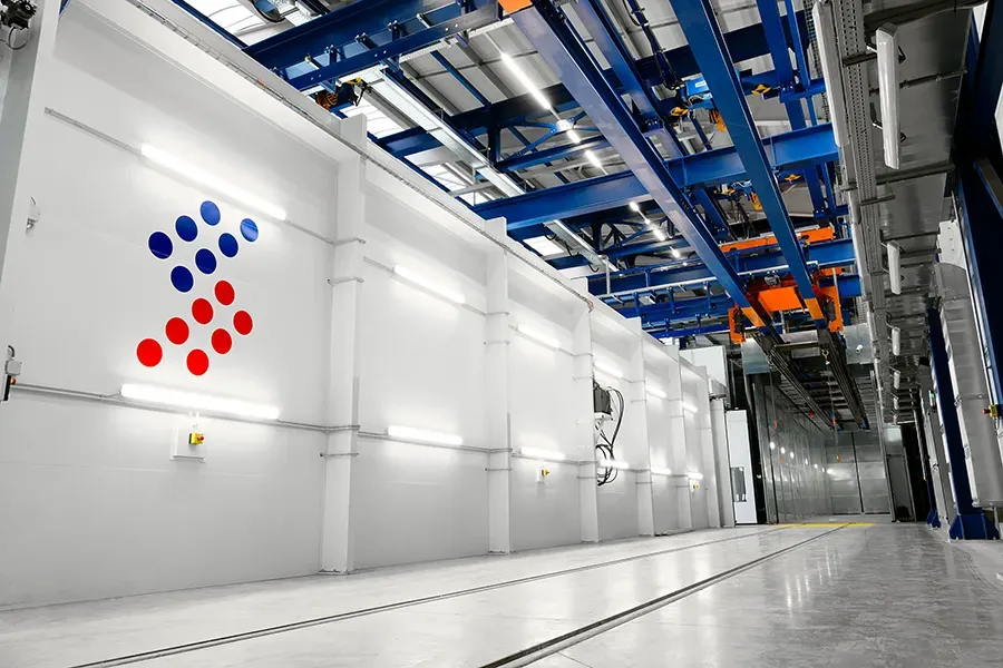 Coating line unloading station