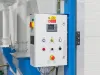 Compact blasting booth control panel