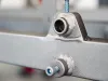 Metal part with screw after blasting