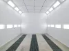 Inside wet coating booth