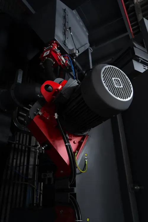 Blasting wheel close-up