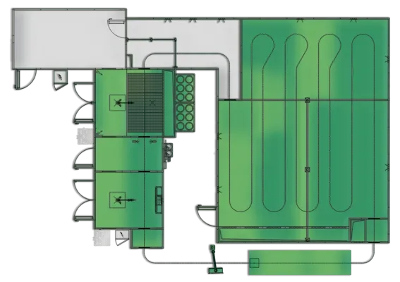 Automatic wet coating line Alcadrain line layout