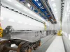 Freight wagon preparation booth
