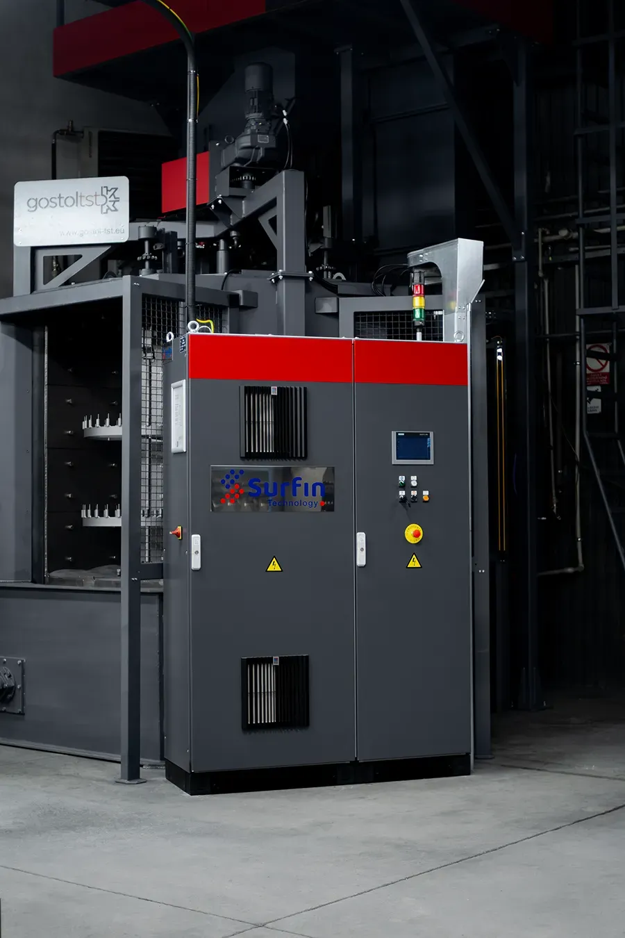 Blasting machine control panel