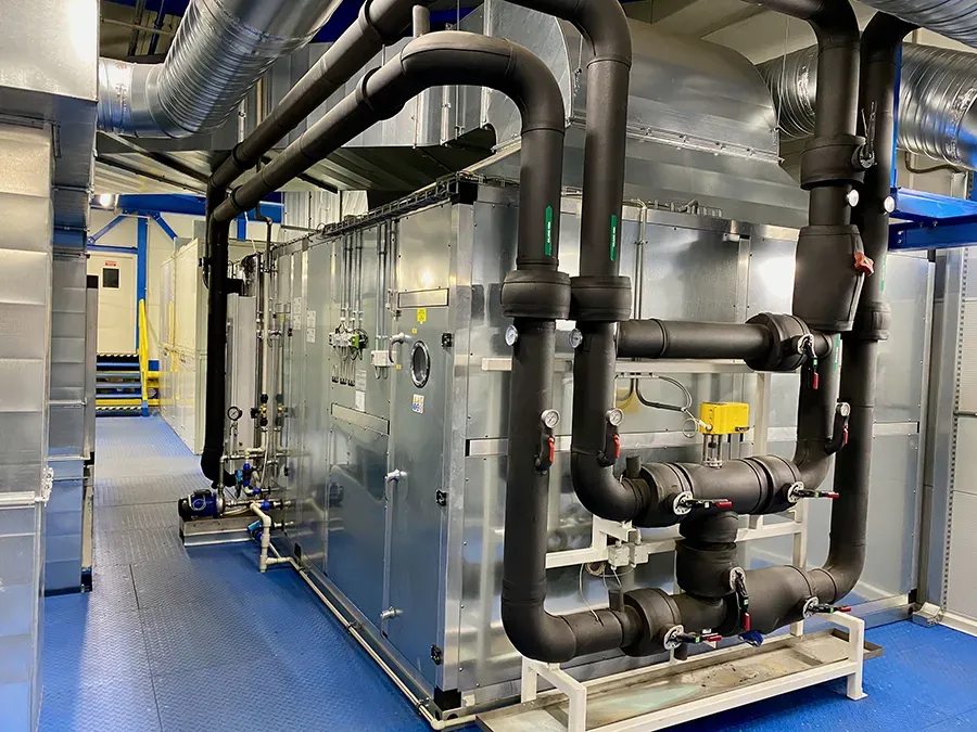 Pipes in industrial coating setting