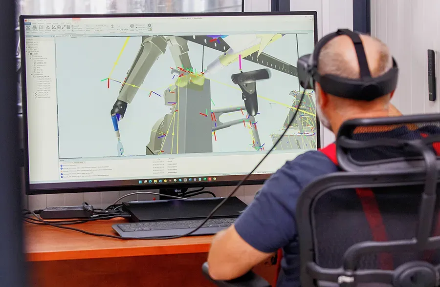 Robotic trajectory creation using virtual reality