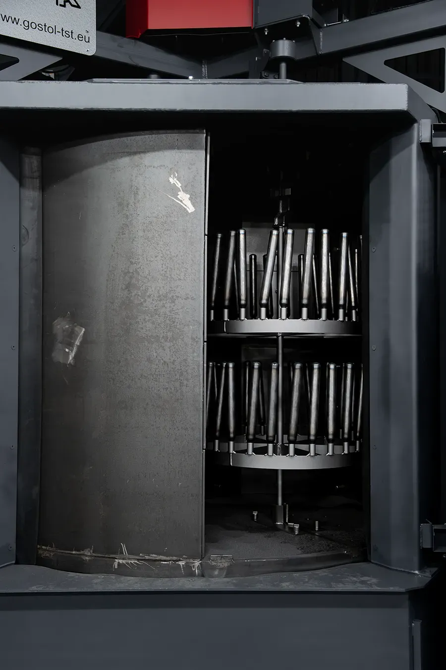 Carousel blasting machine blasting cycle