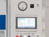 Coating booth control panel close-up