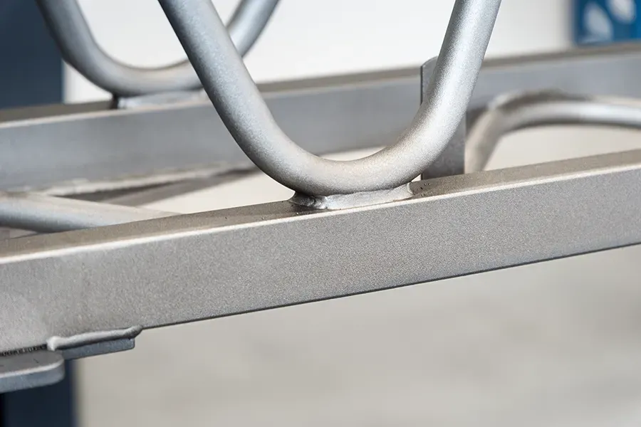 Metal part after abrasive blasting