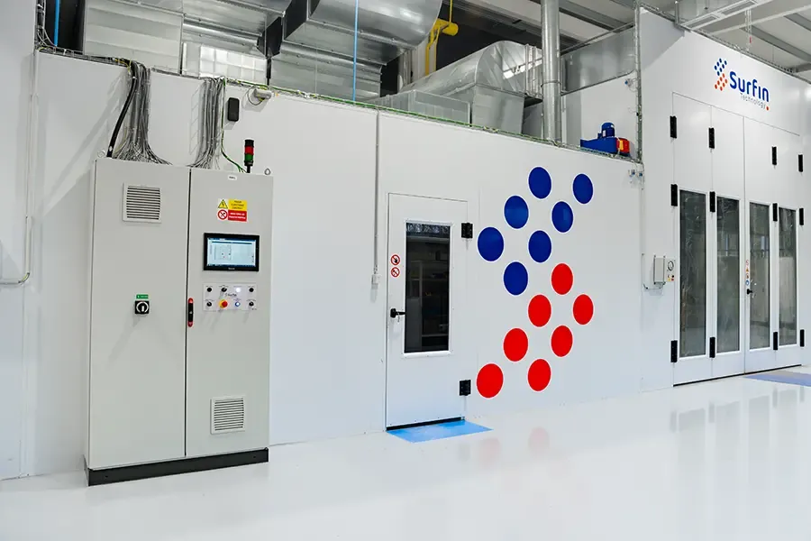 Wet paint coating line with ESCO control system panel