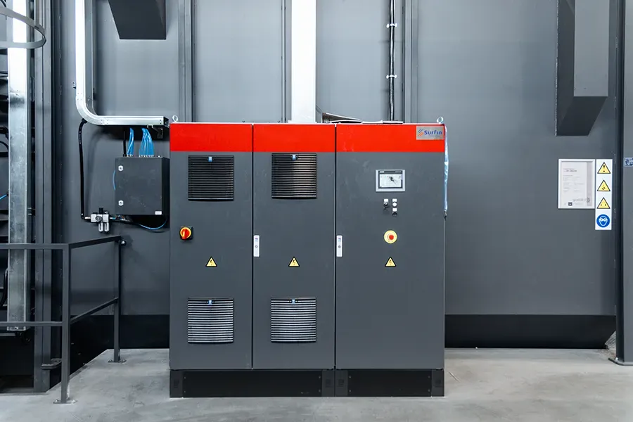Blasting machine control panel
